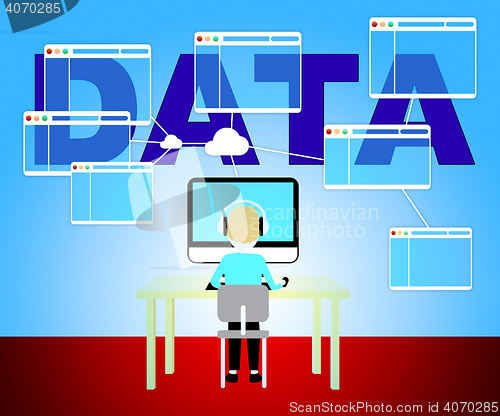 Image of Computer Data Represents Www Technology And Computing