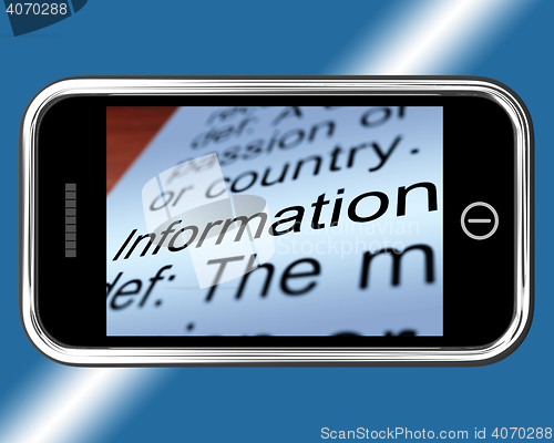 Image of Information Definition On Mobile Shows Mobile Internet