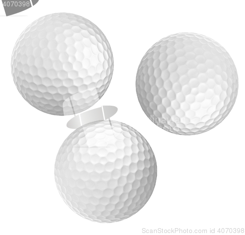 Image of Nice Golf balls isolated