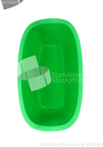 Image of green plastic wash bowl