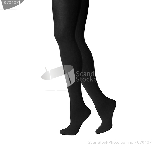 Image of Woman\'s legs in black