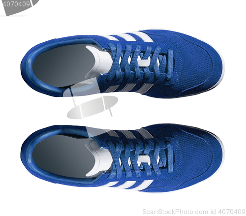 Image of Blue sneakers isolated