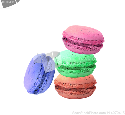 Image of sweet delicacy, macaroons variety