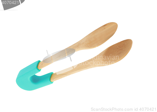 Image of Kitchen salat serving pair of tongs