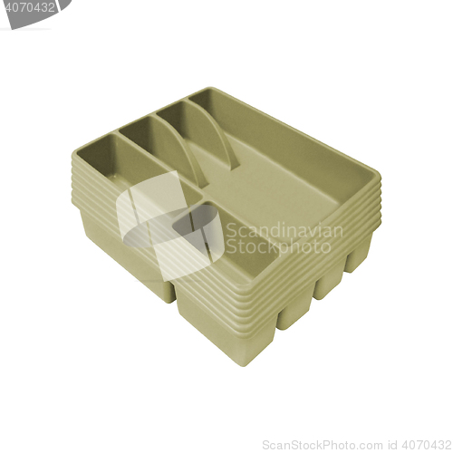 Image of cutlery box isolated