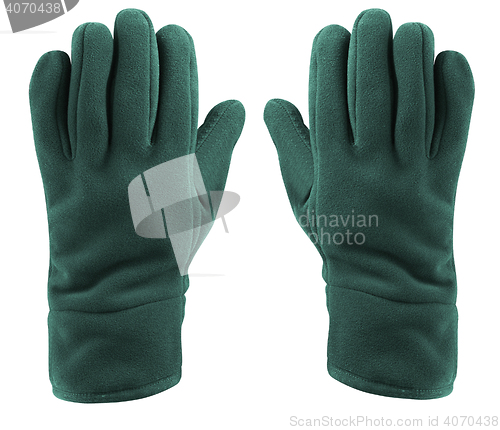 Image of winter gloves isolated on white
