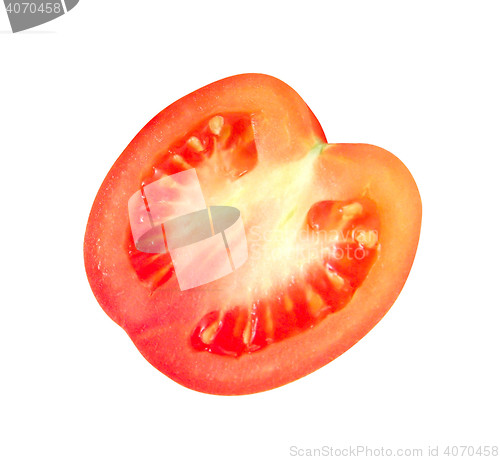 Image of Red tomato isolated on white