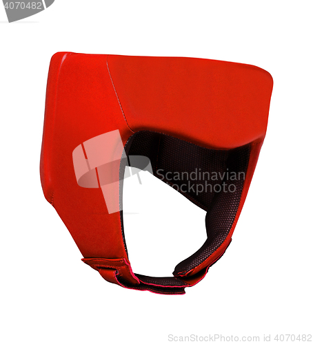 Image of red boxing helmet