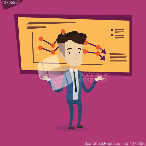 Image of Bancrupt business man vector illustration.