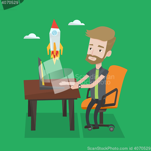 Image of Business start up vector illustration.