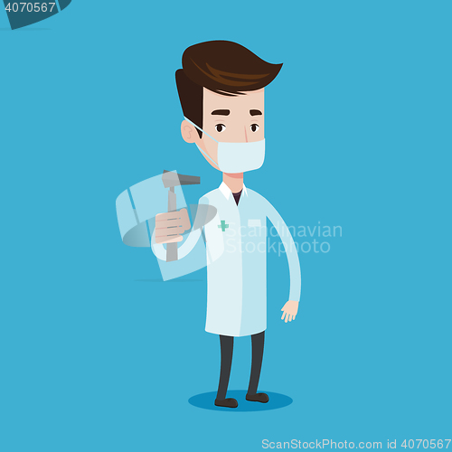 Image of Ear nose throat doctor vector illustration.