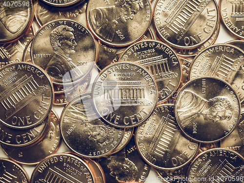 Image of Vintage Dollar coins background