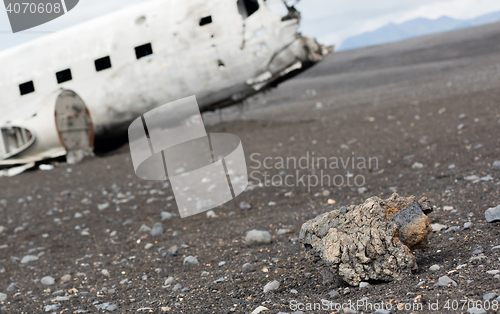 Image of The abandoned wreck of a US military plane on Southern Iceland