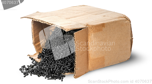Image of Screws scattered from an old box