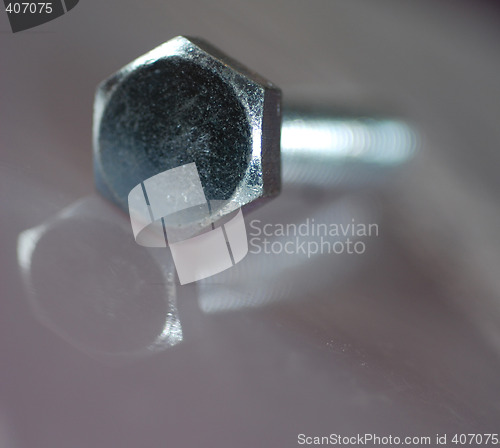 Image of Hex Head Screw with Reflection