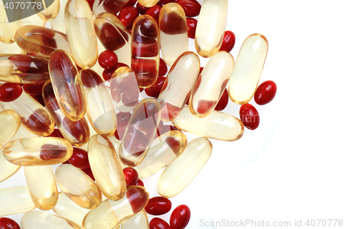 Image of different pills background