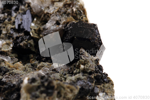 Image of schorl mineral isolated