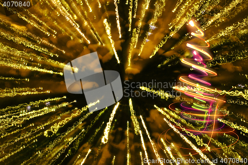 Image of christmas background from blue xmas lights