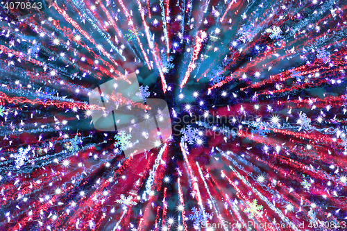 Image of christmas background from blue xmas lights
