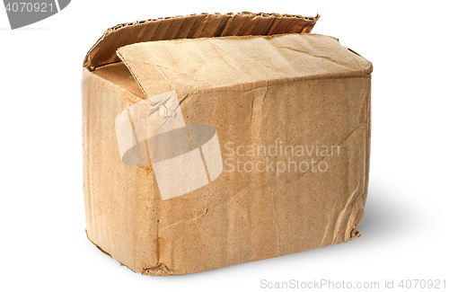 Image of On top worn old cardboard box