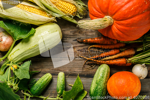 Image of Different fresh farm vegetables