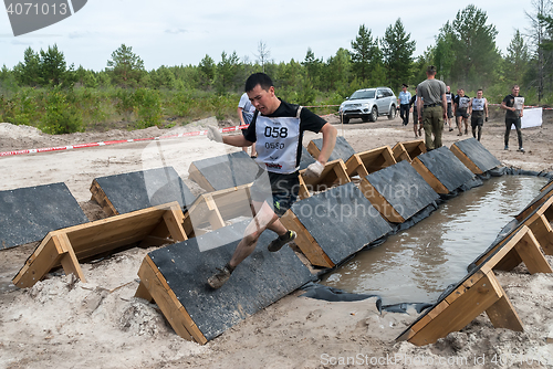 Image of Participants carry out anti-gravitation exercise