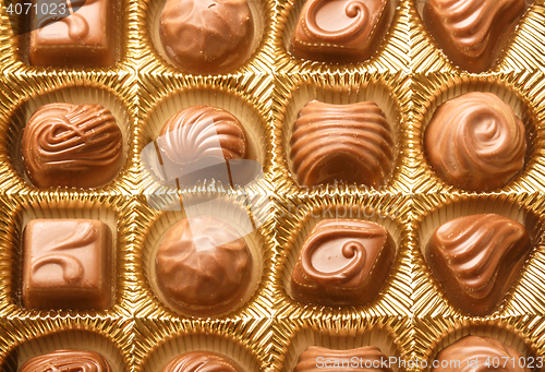 Image of Chocolate sweets close up