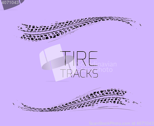 Image of Tire tracks background