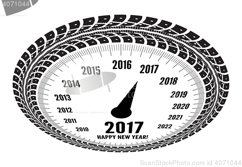 Image of Speedometer 2017 year greeting