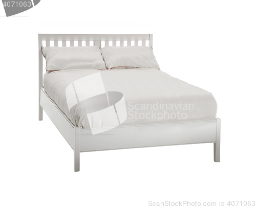 Image of bed isolated on white