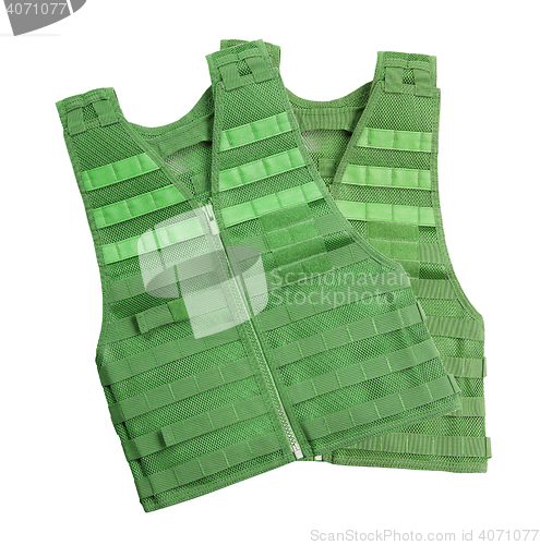 Image of Bulletproof vest. Isolated on white.