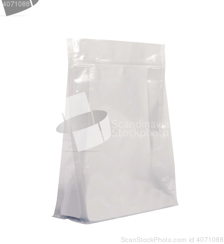 Image of White Mock Up Blank Foil Food Bag