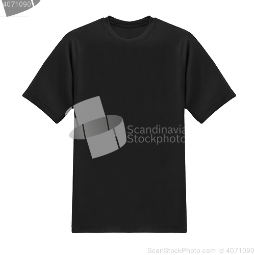 Image of black t-shirt isolated