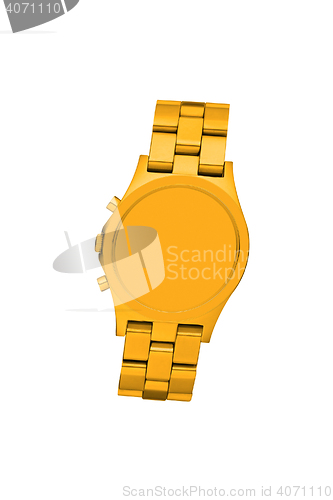 Image of Golden watch isolated on white