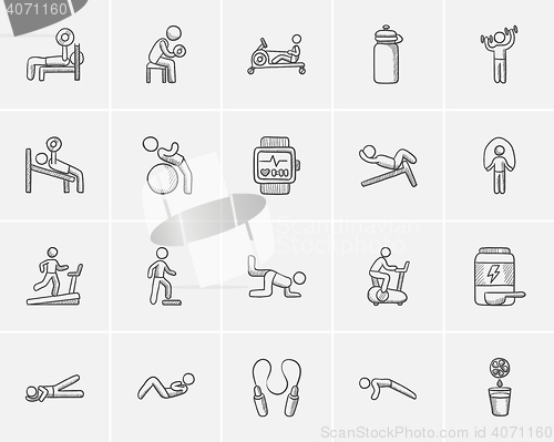 Image of Lifestyle sketch icon set.