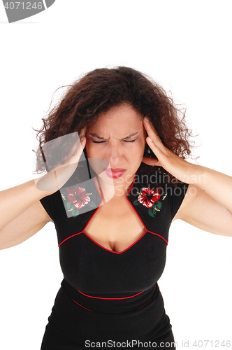 Image of Woman having a big migraine.