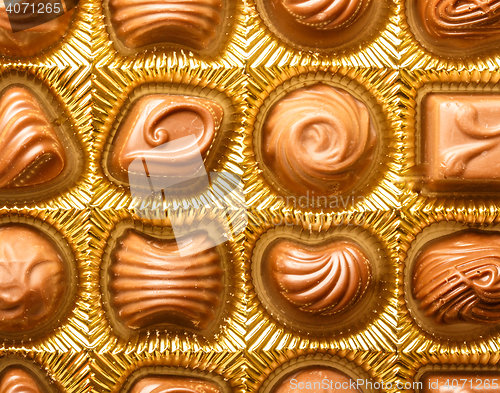 Image of Chocolate sweets close up