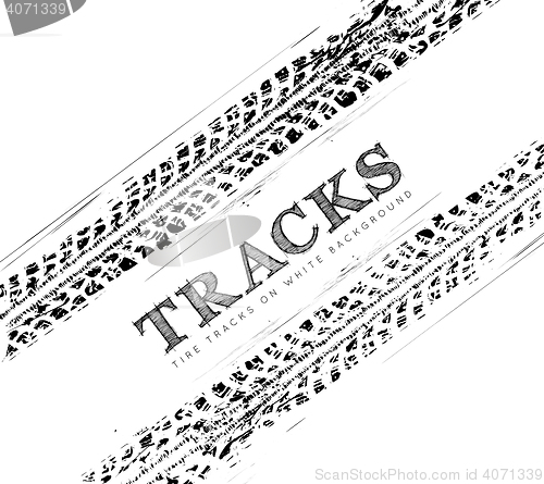 Image of Tire tracks background