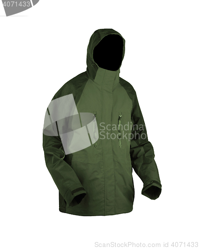 Image of Green male winter jacket