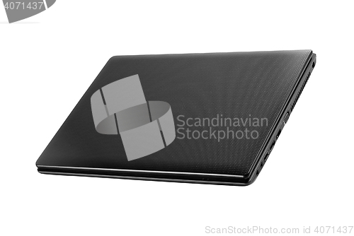 Image of Closed laptop computer isolated 