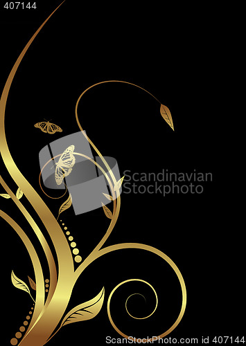 Image of floral golden
