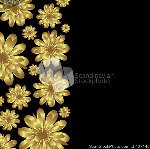 Image of golden floral banner