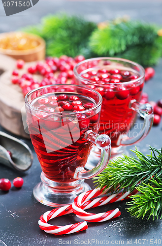 Image of cranberry drink and berries