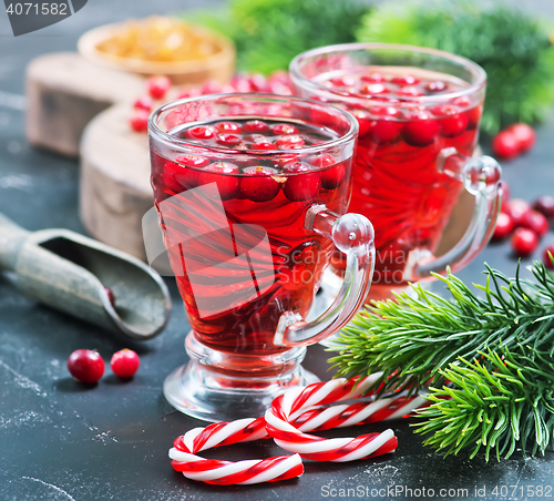 Image of cranberry drink and berries