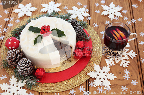 Image of Christmas Cake and Mulled Wine