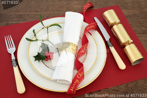 Image of Decorative Christmas Table Setting