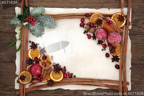 Image of Christmas Decorative Background Border