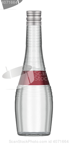 Image of Soda water in glass bottle isolated