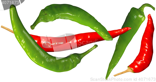 Image of chili pepper isolated
