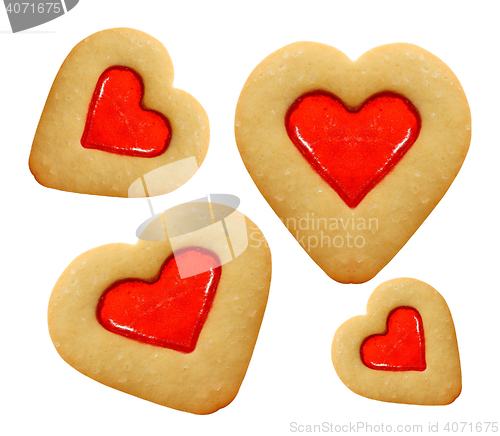 Image of Heart shaped shortbread cookies